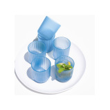 TarHong Essentials Mesa Drinkware, Polypro, Shatterproof, Indoor/Outdoor, Double Old Fashioned, Blue - 3 miniature