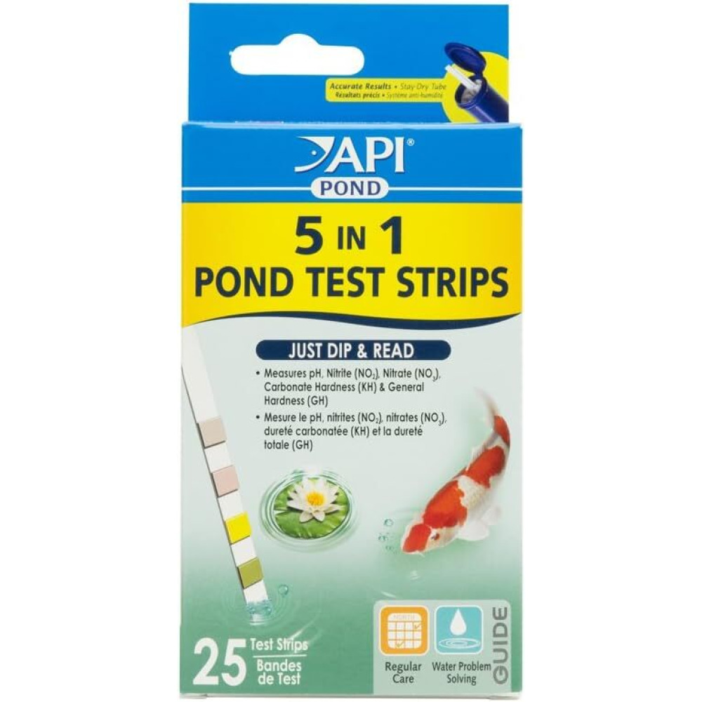 API, 5 in 1 Pond Water Test, 25 Strips - 1