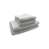 BYFT Magnolia Hand Towel 50 x 100 Cm Bath Towel 70 x 140 Cm 600 Gsm White G Dobby 100% Cotton Set of 4 - 2 miniature