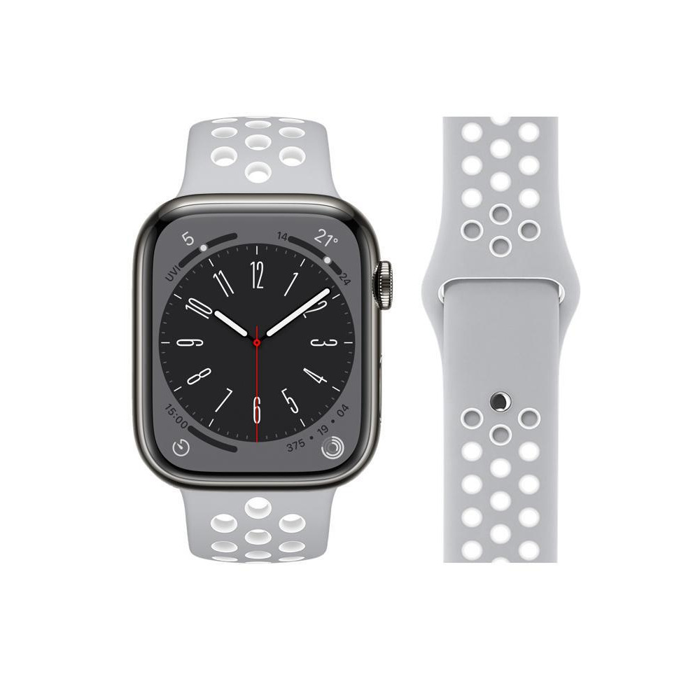 Perfii Dot Silicone Replacement Band for Apple Watch 49, 45, 44, 42 mm Series Ultra 8/7/6/5/4 SE - 1