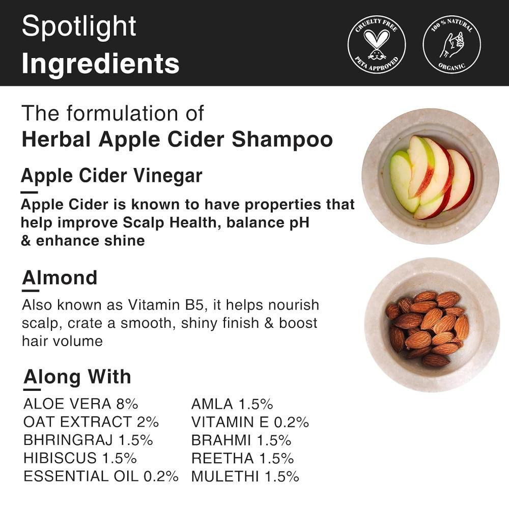Soulflower Apple Cider Vinegar Shampoo and Conditioner, Pro-Vitamin B5 1%, Aloe Vera, Coconut  Oatmeal Extract, Pack of 2 - 2