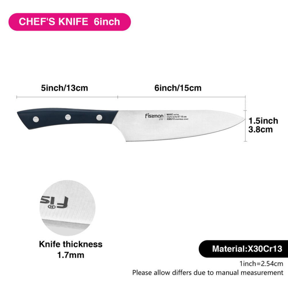 Fissman 6" Chef`s Knife MAINZ (X30Cr13 steel) - 3