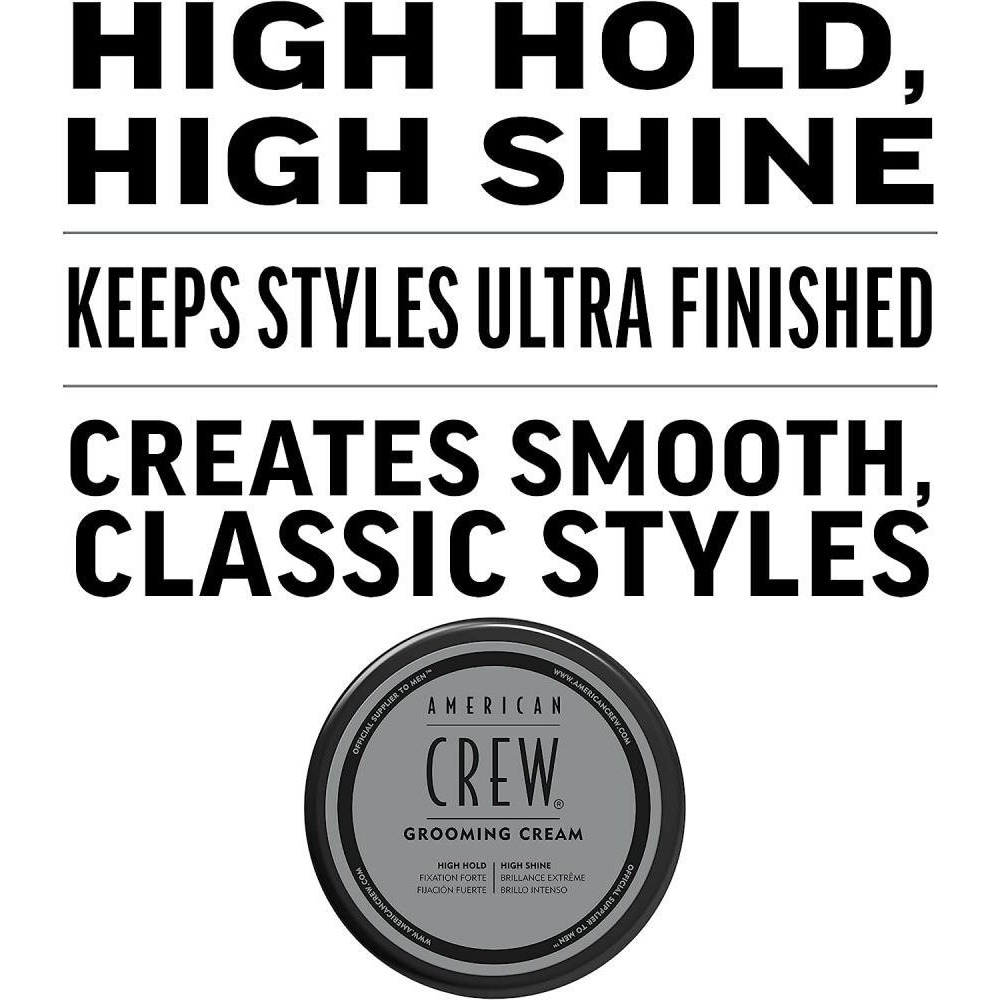 American Crew \/ Grooming cream, High hold, High shine, 3 oz (85 g) - 3