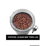 Oggi Stainless Steel 36oz Clamp Canister with Clear Lid - 5 miniature