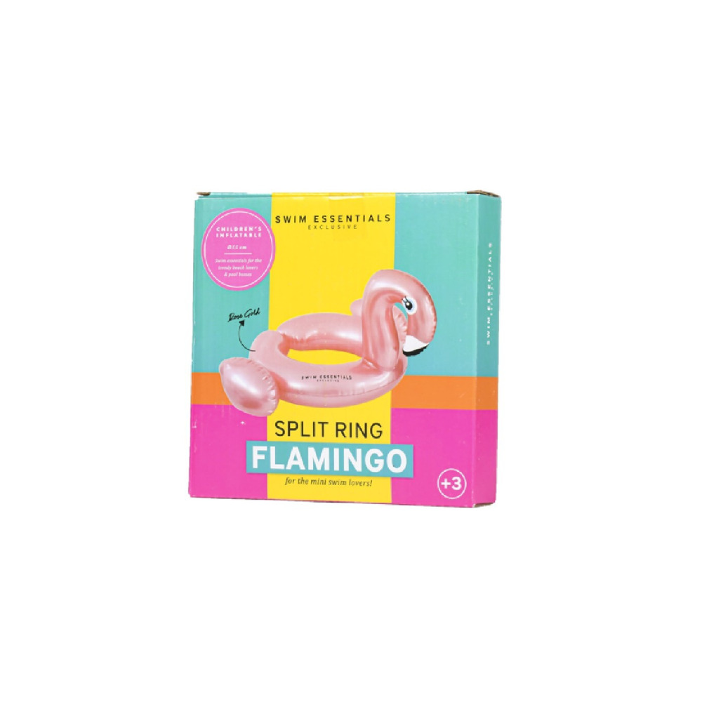 Swim Essentials, Swim split ring, Rose gold flamingo, 56 cm, 3+ - 5