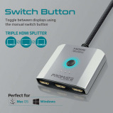 محول PROMATE MEDIASWITCH-H3 Hdmi® عالي الدقة 4K 3 في 1 - 5 miniature