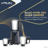 Bajaj Juvel Digi Mixer Grinder 800 Watts 3 Jars, Dark Grey - 2 miniature