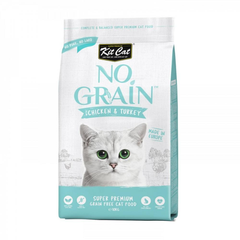 KitCat Super Premium Adult Cat No Grain - Chicken \& Turkey - 10KG - 1