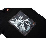 UAEJJ AJP LOGO 2 Cotton T-Shirt for Men, Black-XXL - 2 miniature