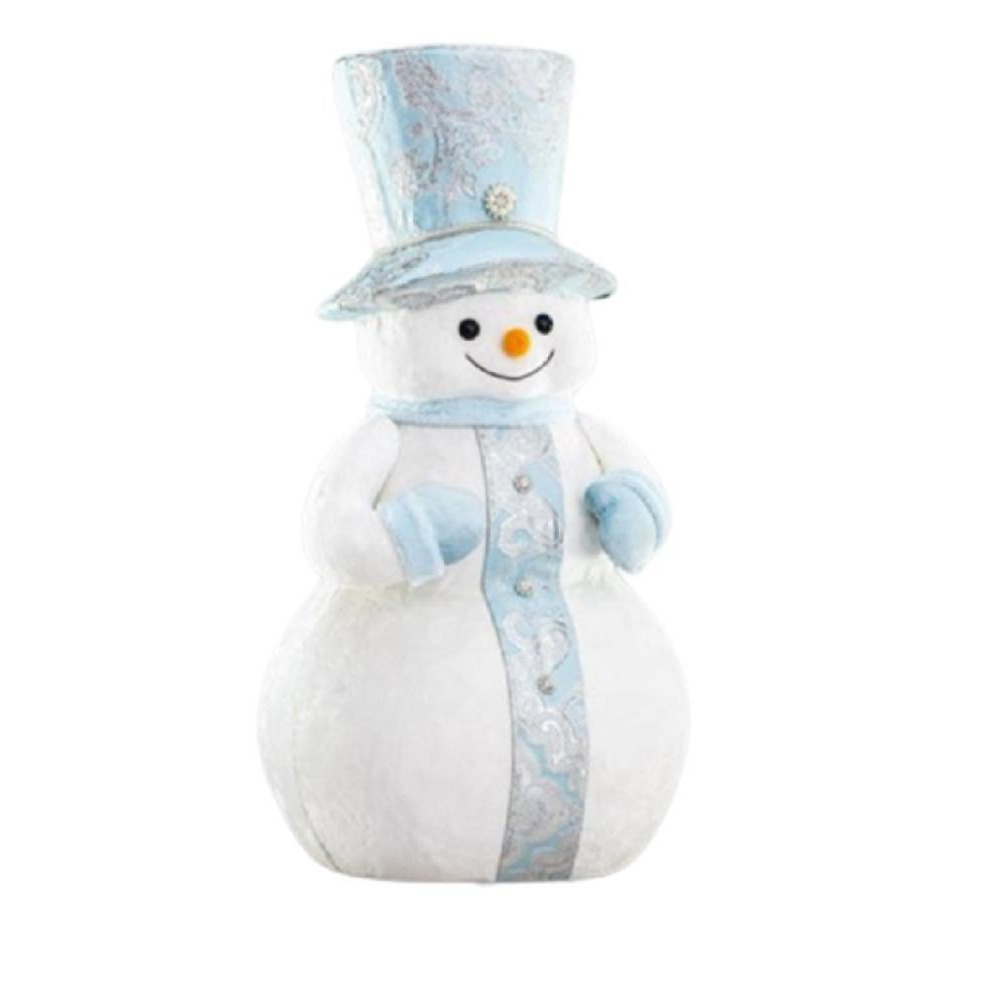 Swift 65cm Snowman with Hat Ornament Light Blue - 1