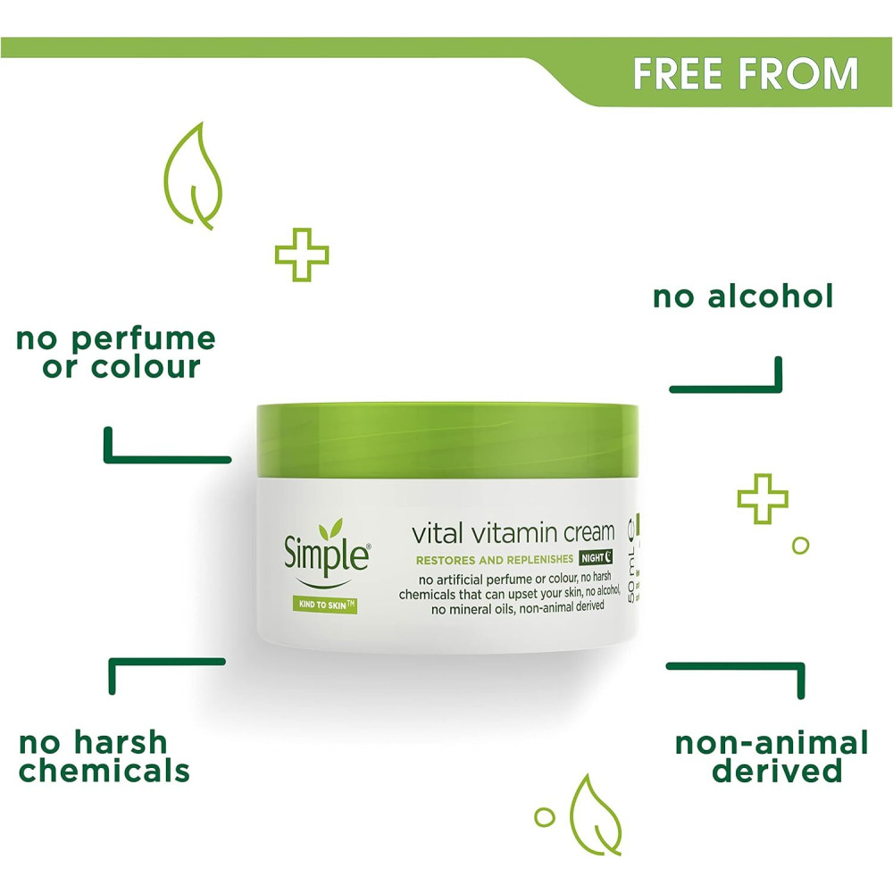 Simple, Kind to Skin Vital Vitamin Night Cream, 50 ml - 8
