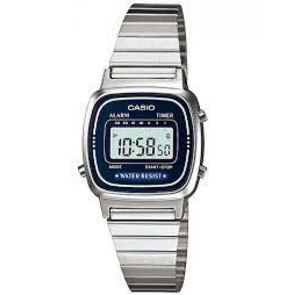 CASIO Women's Stainless Steel Digital Wrist Watch LA670WA-2DF - 30 mm - Silver - 2