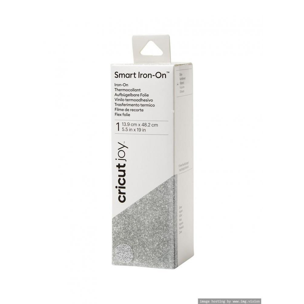 Cricut Joy Smart Iron-On 14 x 48 cm Glitter Silver Silver 14 x 60 cm - 1