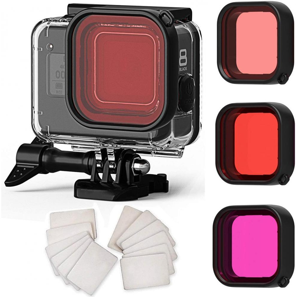 FitStill / Waterproof cases for GoPro Hero 10, 60M, Black, 3 pcs - 2