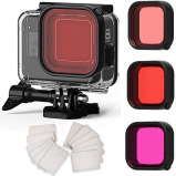 FitStill / Waterproof cases for GoPro Hero 10, 60M, Black, 3 pcs - 2 miniature