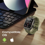 ساعة بروميت XWATCH-S19 Activlife™ الذكية مع مكالمات بلوتوث لاسلكية - أخضر ليلي - 2 miniature