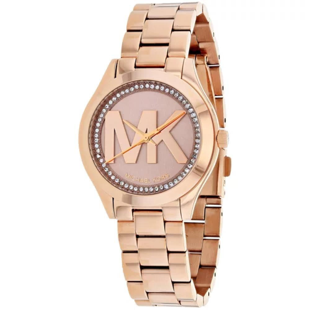 Michael Kors Ladies Watch Mini Slim Runway Rose Gold MK3549 - 1