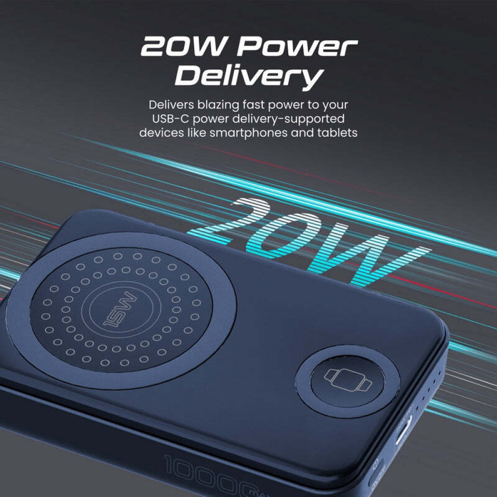 باور بانك بروميت باور ماج-تريو سوبر تشارج ماج سيف متوافق مع الشحن اللاسلكي لساعة أبل - 3