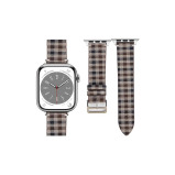 Perfii Check Leather Replacement Band For Apple Watch 41/40/38mm Series 8/7/6/5/4/SE - 1 miniature
