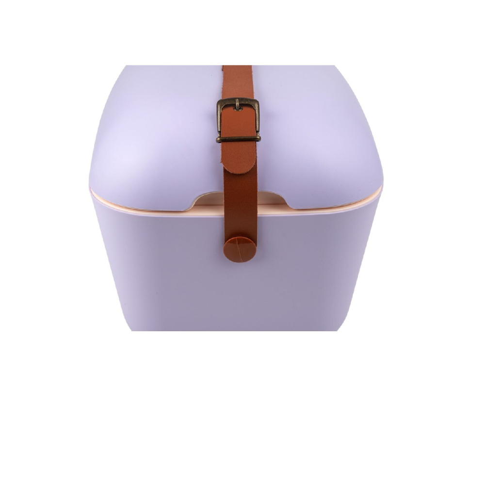 صندوق تبريد كلاسيكي من بولار بوكس مع حزام جلدي، أرجواني - ثلج معزول حراريًا صلب أصفر وأخضر للشاطئ، غطاء قابل للتحويل لحفلات النزهة، 12 لتر - 4