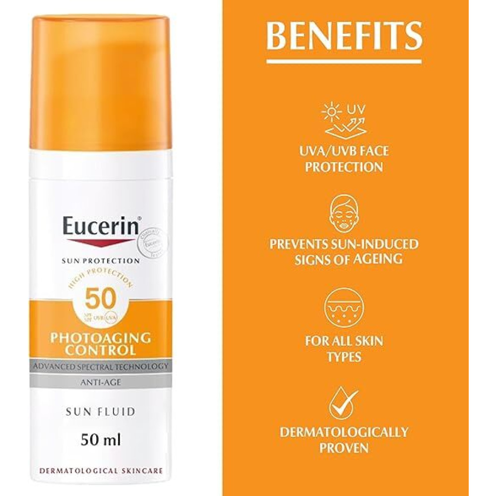 Eucerin Face Sunscreen Photoaging Control Anti-Age Sun Fluid, 50ml - 2