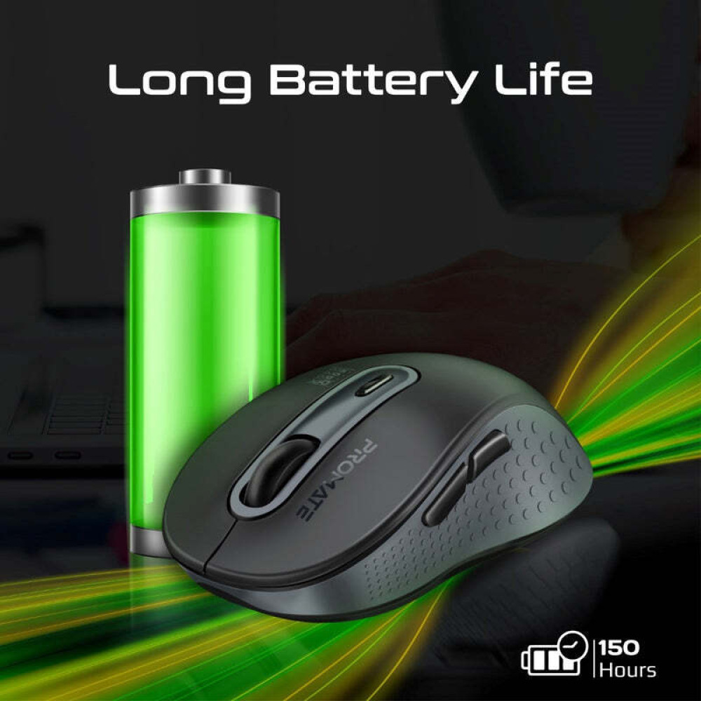 ماوس بروميت كين البصري اللاسلكي ثنائي الوضع مع اتصال BT وRF - 2