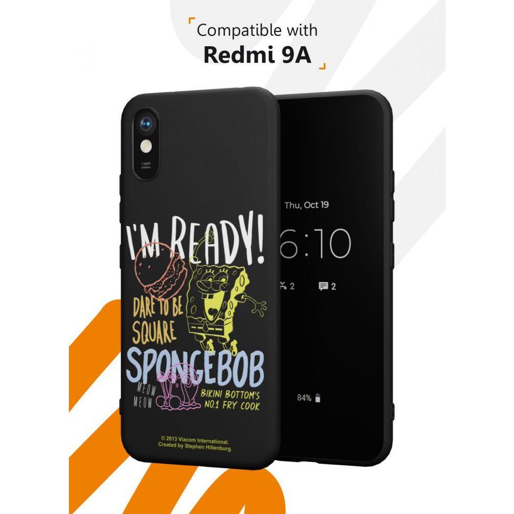 حافظة هاتف ريدمي 9A، غطاء هاتف واقٍ مقاوم للصدمات لهاتف ريدمي 9A، بنمط سبونج بوب وغاري - 2