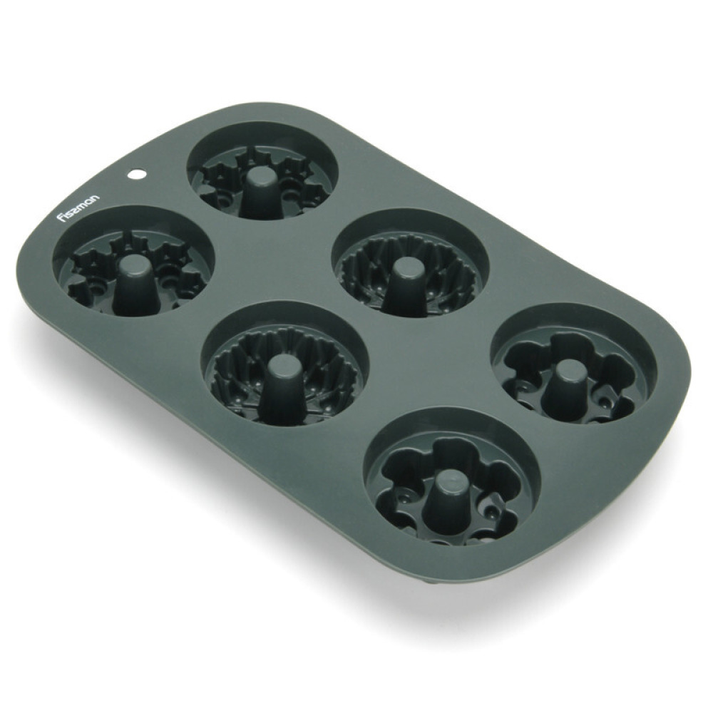 Fissman 6 Cups Cake Mould 25.5x17x3.5cm (Silicone) - 1