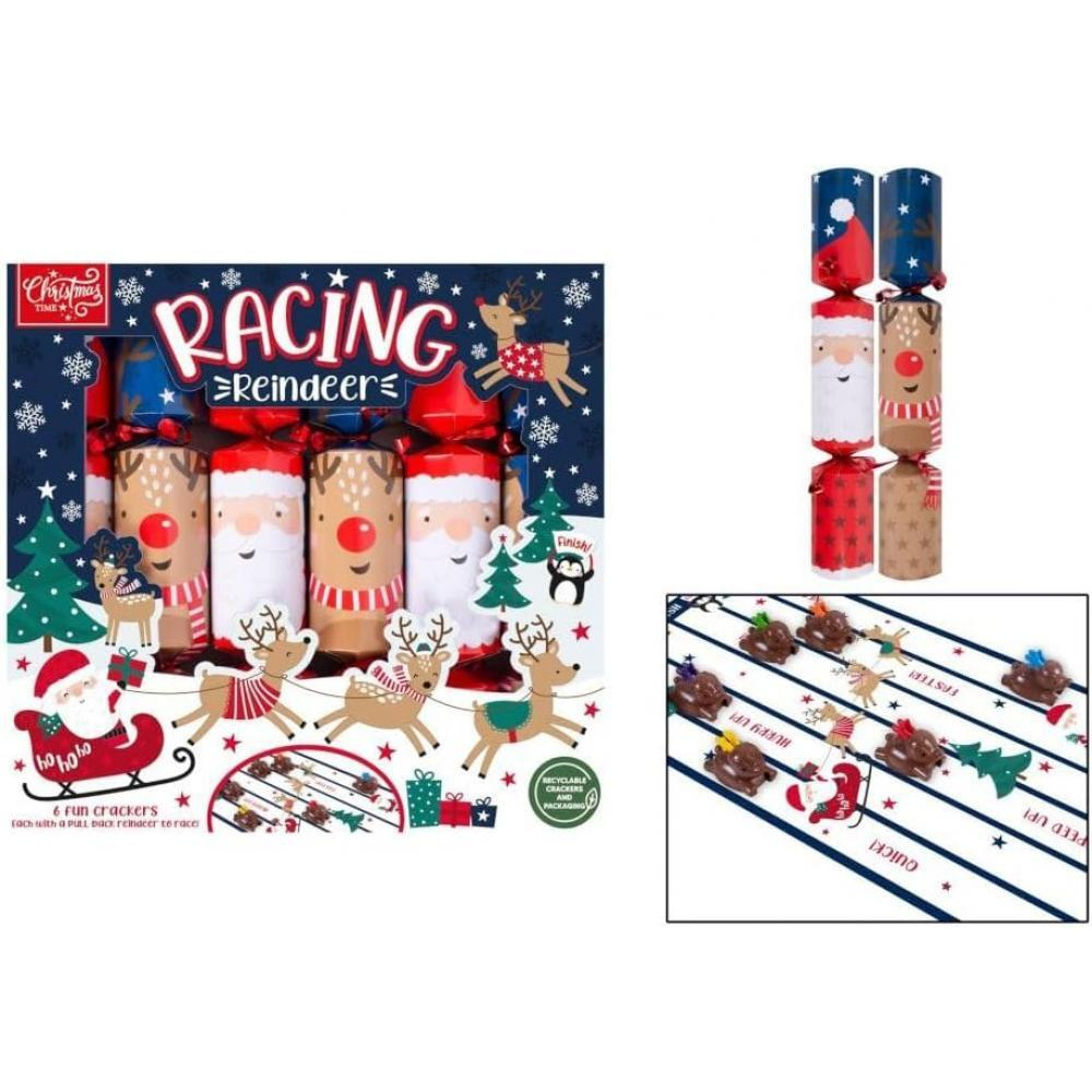 RSW 6 Racing Reindeer 12 inch Crackers - 1