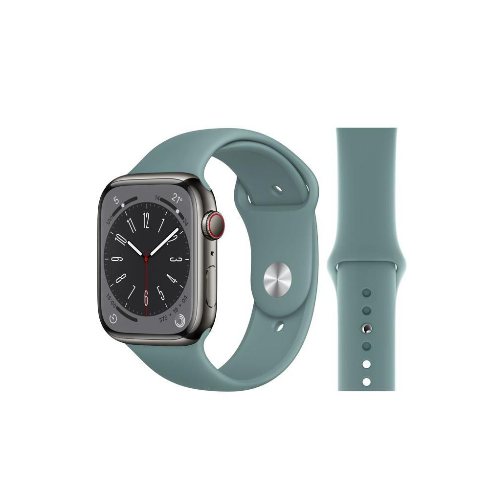 Perfii Solid Silicone Replacement Band for Apple Watch 49, 45, 44, 42 mm Series Ultra 8/7/6/5/4 SE - 2