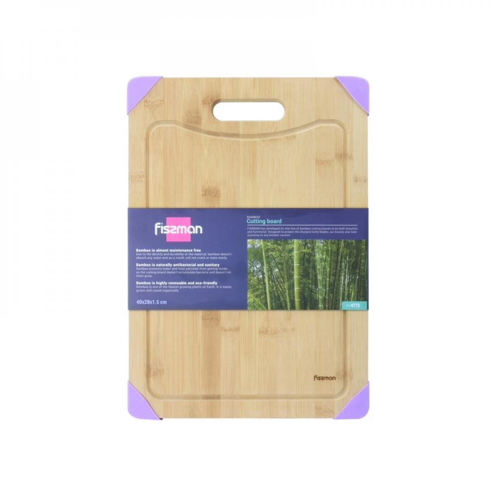 Fissman Bamboo Cutting Board Beige 40х28х1.5cm - 1