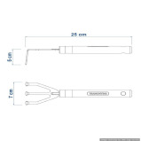 ترامونتينا آلة زراعة بمقبض خشبي 3 أسنان - 4 miniature