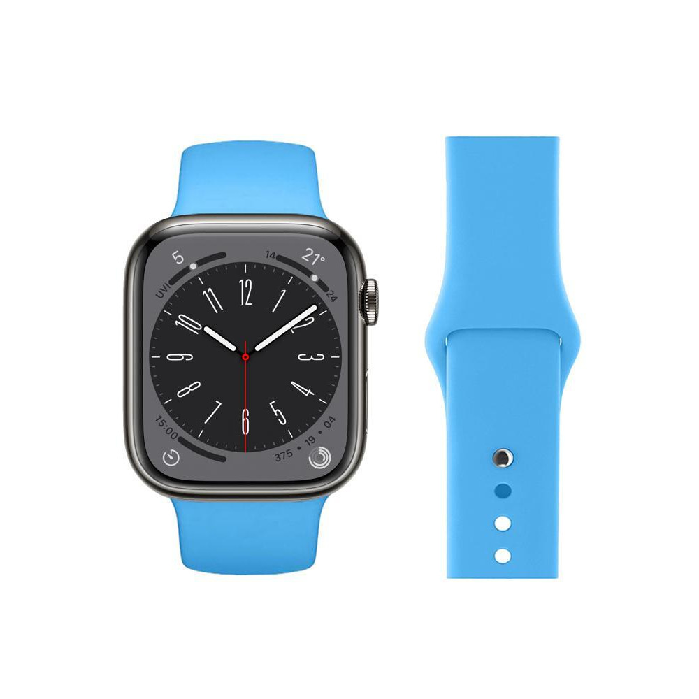 Perfii Solid Silicone Replacement Band for Apple Watch 49, 45, 44, 42 mm Series Ultra 8/7/6/5/4 SE - 1