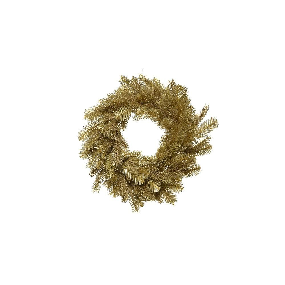 Kaemingk Decoris Tiffany Wreath Glitter Indoor Gold - 1