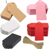 Premify / Kraft paper gift tags, 100 pcs - 1 miniature