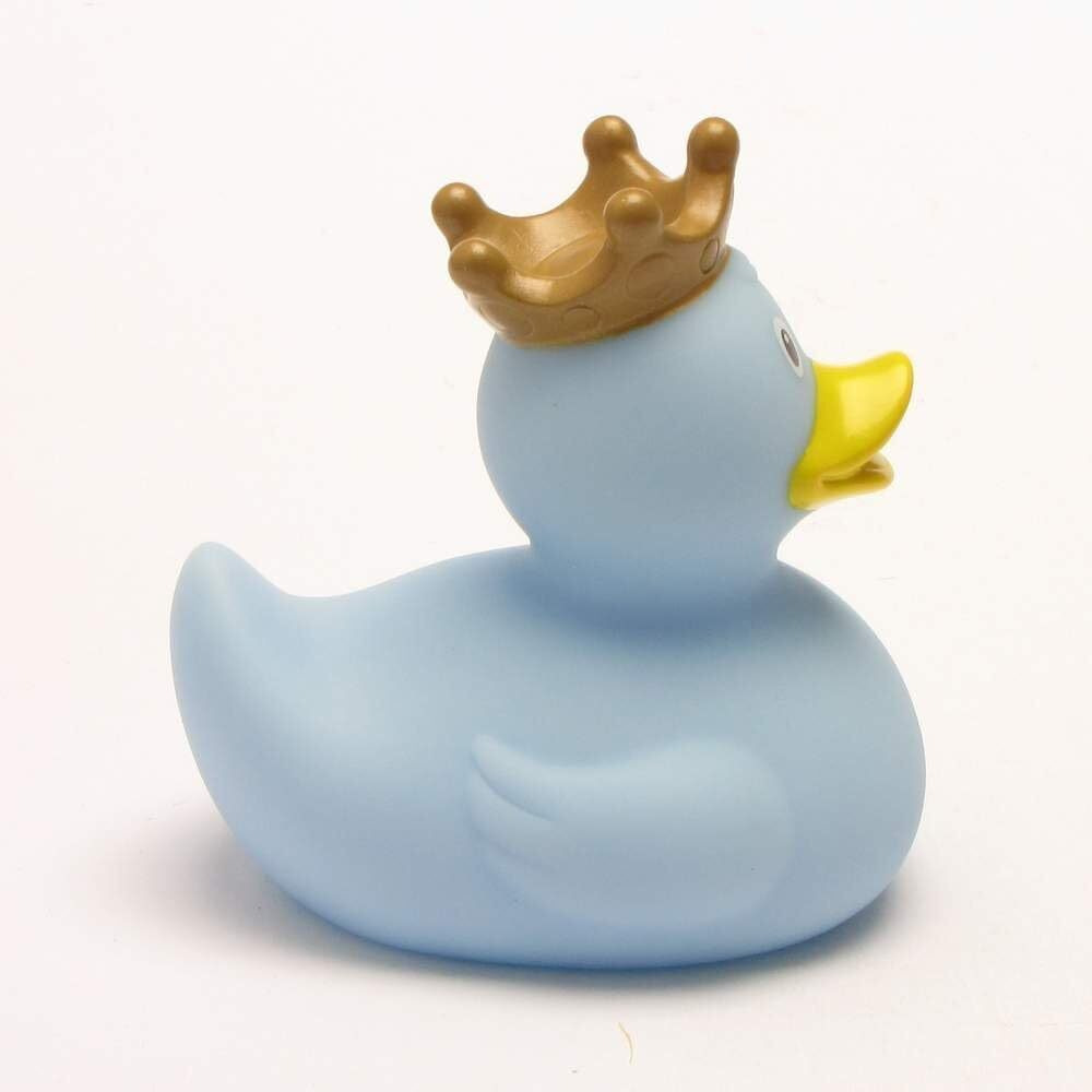 لعبة حمام ليلالو على شكل بطة مع تاج باللون الأزرق الفاتح - 2