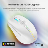 Promate Kitt 2.4GHz Wireless Ergonomic Optical Mouse with LED Rainbow Lights - 6 miniature
