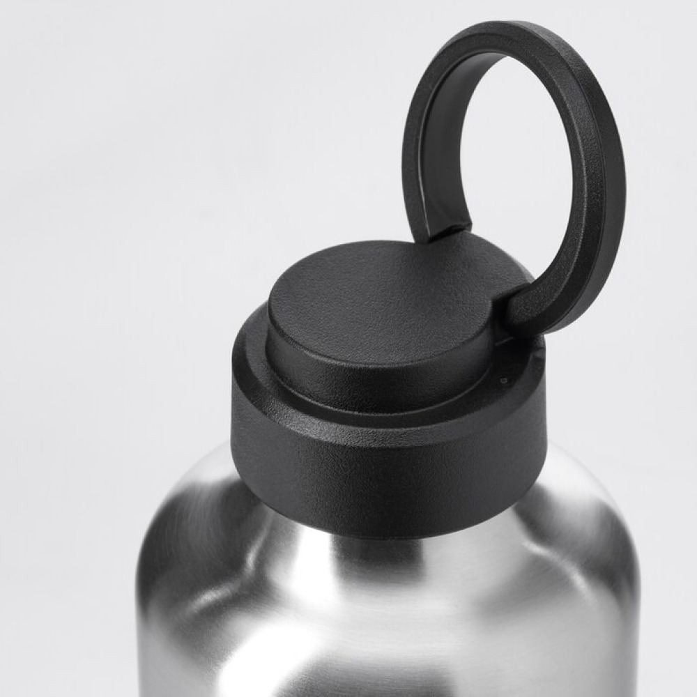 Ikea ENKELSPÅRIG Stainless Steel Water Bottle, Black-0.7L - 5