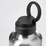 Ikea ENKELSPÅRIG Stainless Steel Water Bottle, Black-0.7L - 5 miniature
