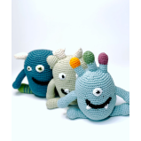 Plush Toy Pebble, Monster Rattle - 8 miniature