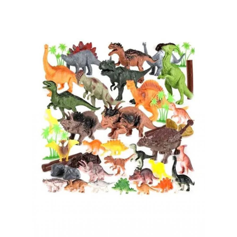 AMERTEER / Dinosaurs toy set, 46 pcs - 1