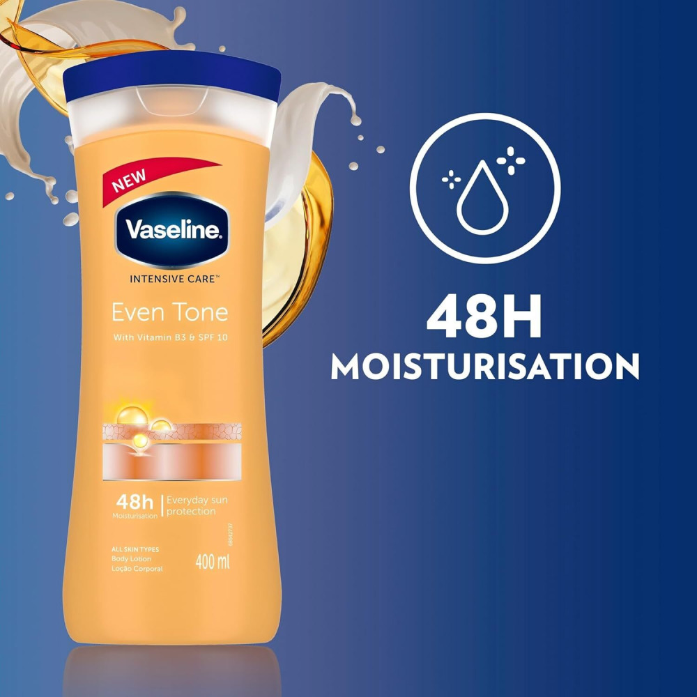 Vaseline, Intensive Care Healthy Even Tone Body Lotion with Vitamin B3 and SPF 10, 400 ml - 6