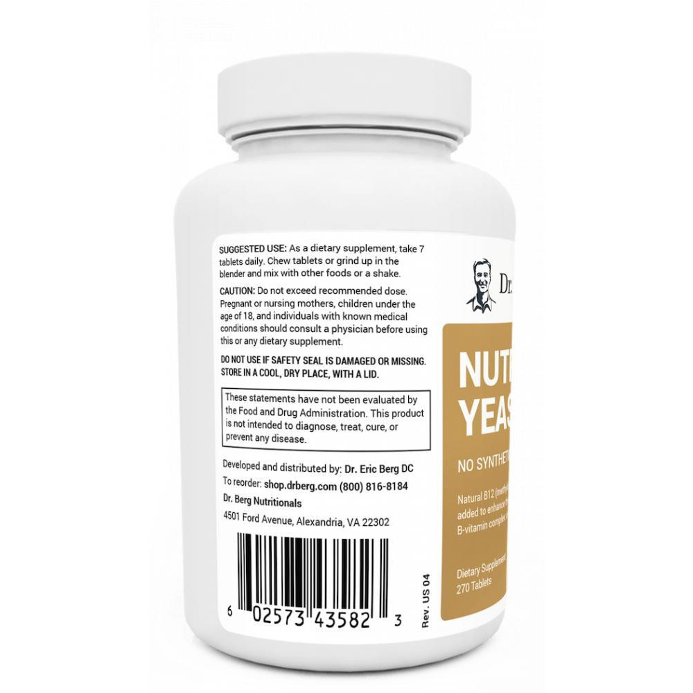 Dr.Berg Nutritional Yeast, 270 Tablets - 3