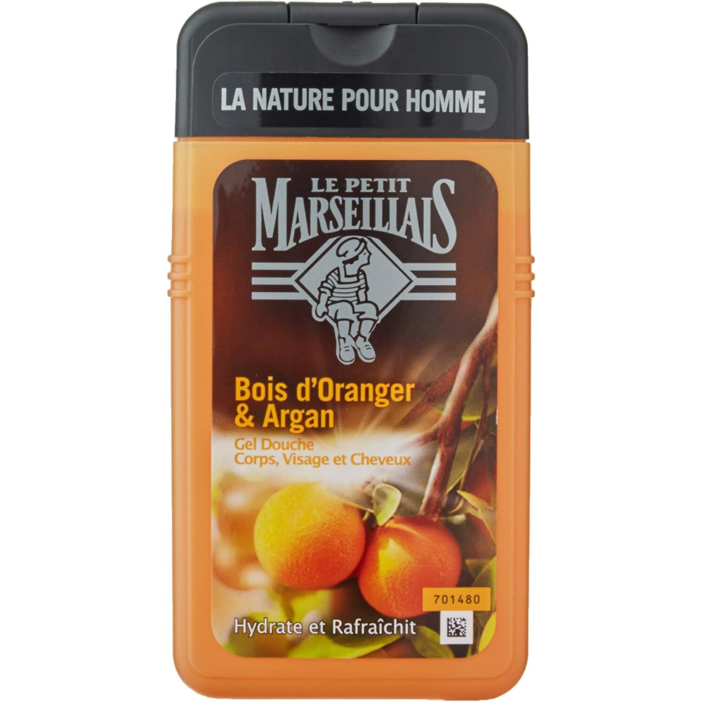 Le Petit Marseillais Shower Gel for Men Orange Wood and Argan, 250 ml - 1