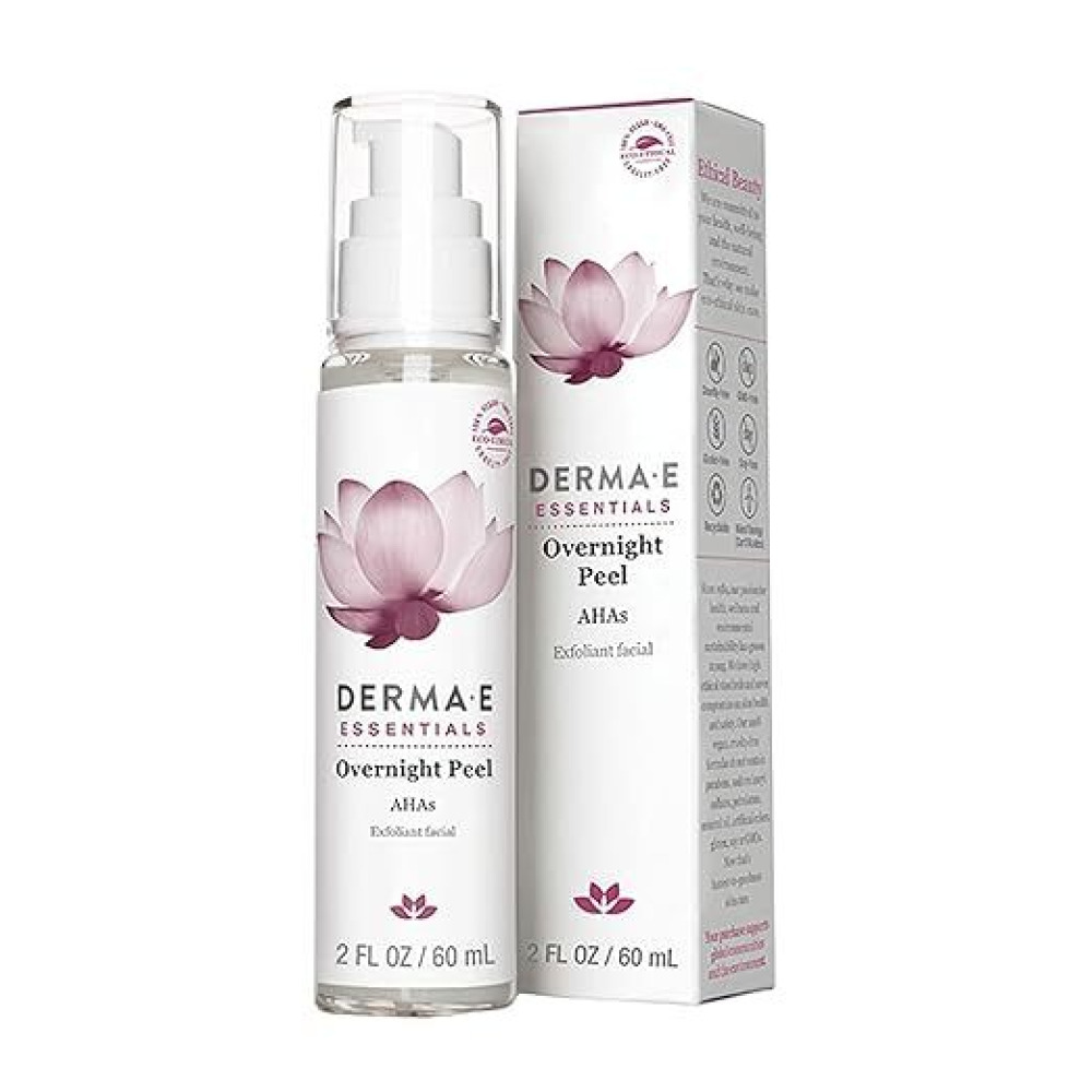 Derma E, Evenly Radiant Overnight Peel With Alpha Hydroxy Acids, 60 ml - 1
