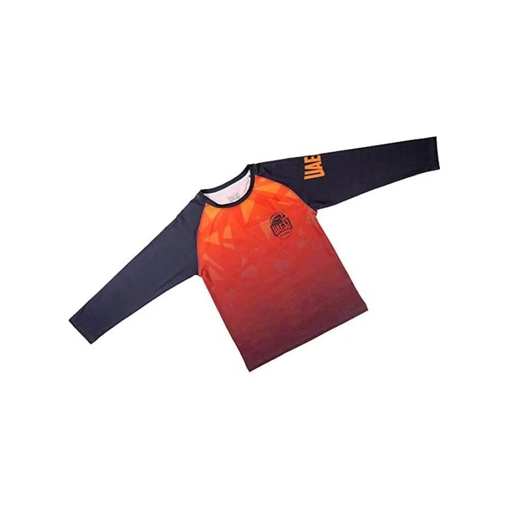 واقي الطفح الجلدي Uaejj Jiu Jitsu بأكمام طويلة للبالغين، مقاس L - 1