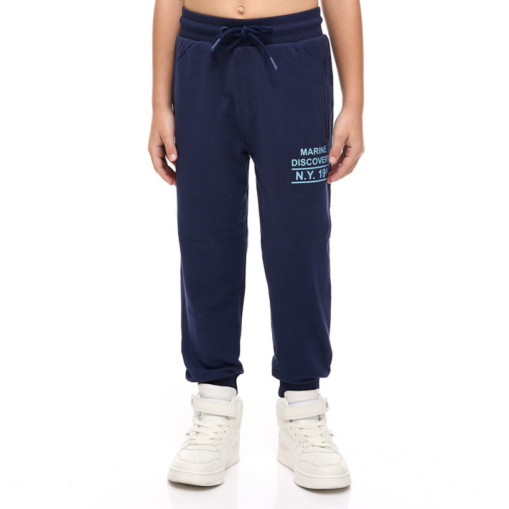 طقم مكون من قطعتين من هودي وبنطال رياضي للأولاد (2-3 سنوات) أزرق فاتح-كحلي - 6