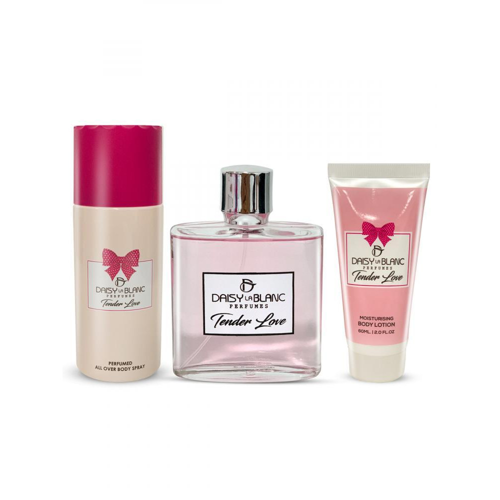 Daisy La Blanc Tender Love Limited Edition Pour Femme Gift Set For Women EDP 80 ml + Body Spray 150 ml + Body Lotion 60 ml (Pack of 3) - 1