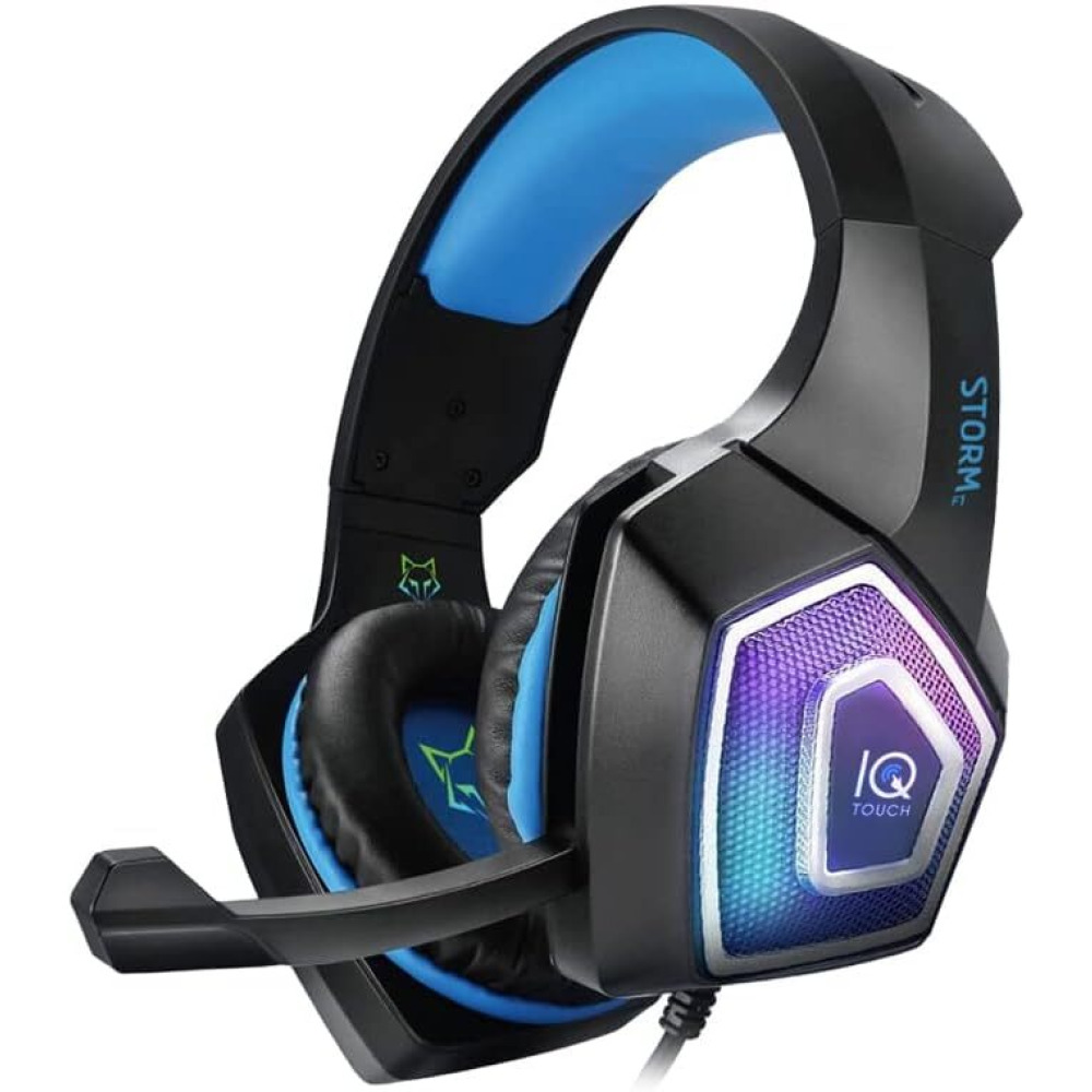 IQ TOUCH STORM-F1 Pro Gaming Headset, Black/Blue - 1