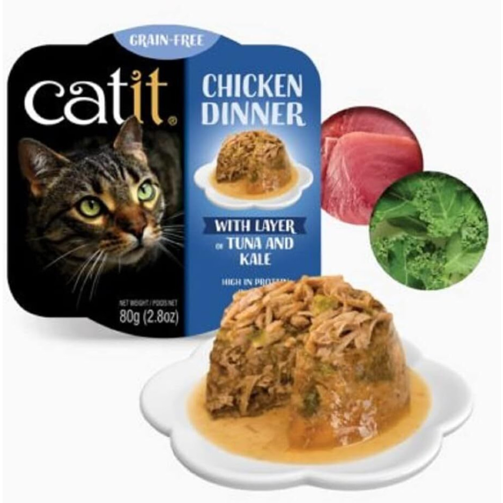 Catit Chicken Dinner, Tuna & Kale, 80g, Pack of 6 - 2
